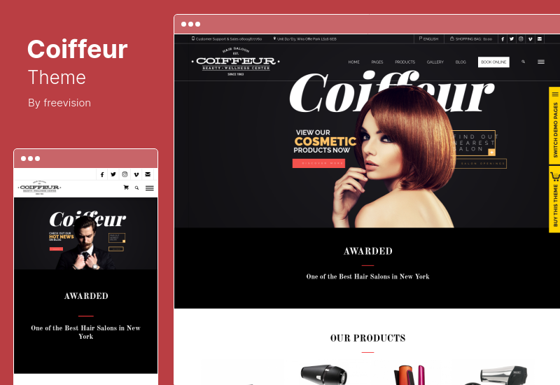 Coiffeur Theme - Hair Salon WordPress Theme