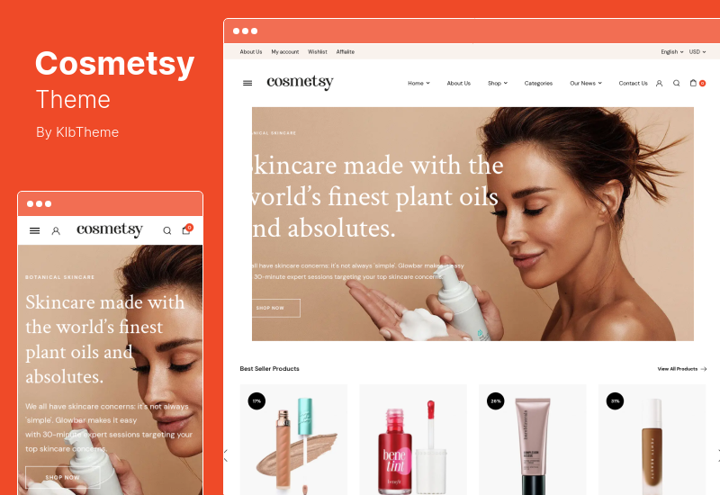 Cosmetsy Theme - Beauty and Cosmetics Shop WooCommerce WordPress Theme