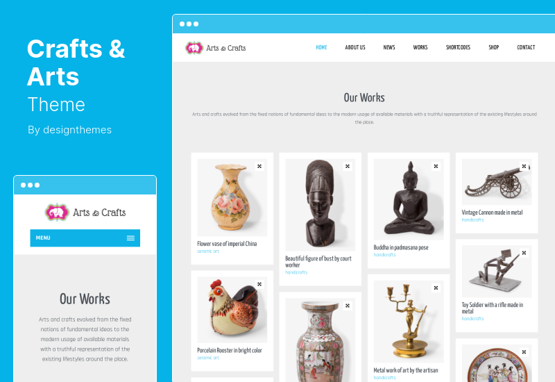Crafts & Arts Theme - Handmade Artist WordPress Theme