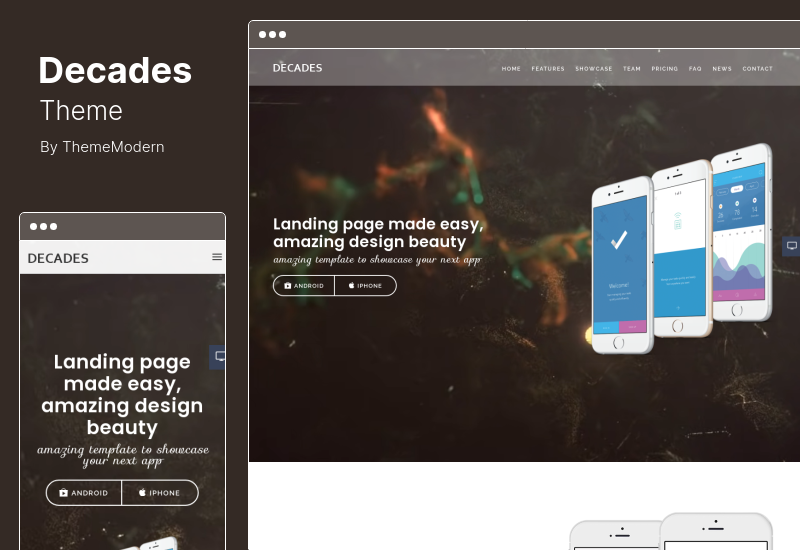 Decades Theme - App Showcase & App Store WordPress Theme