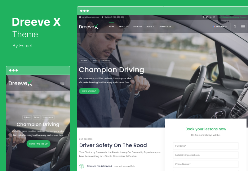 DreeveX Theme - Driving School WordPress Theme