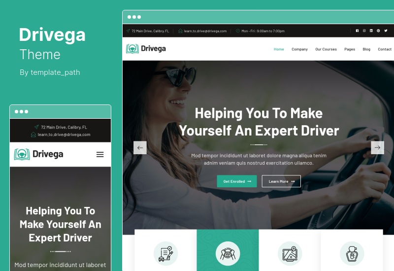Drivega Theme - Driving School WordPress Theme