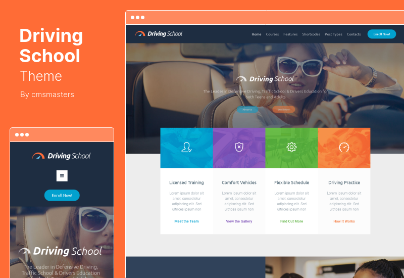 Driving School Theme - Car & Automobile WordPress Theme