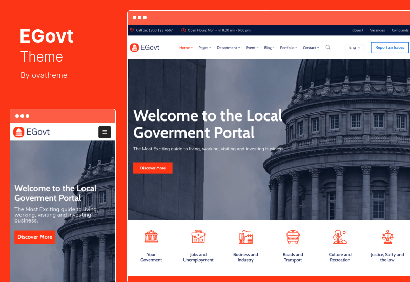 EGovt Theme - City Government WordPress Theme