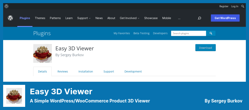 Easy 3D Viewer Plugin - a Simple WordPress/WooCommerce Product 3D Viewer