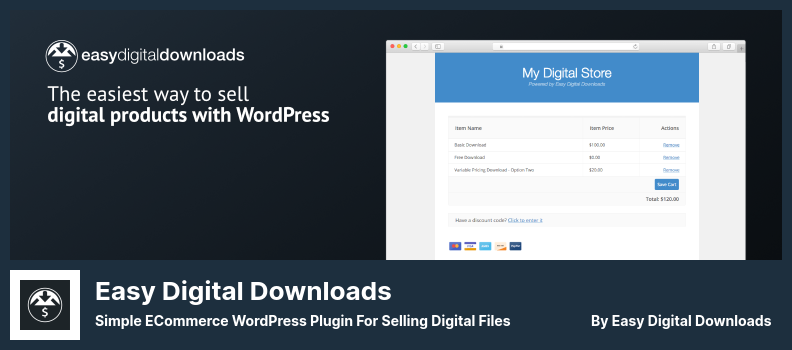 Easy Digital Downloads Plugin - Simple eCommerce WordPress Plugin for Selling Digital Files