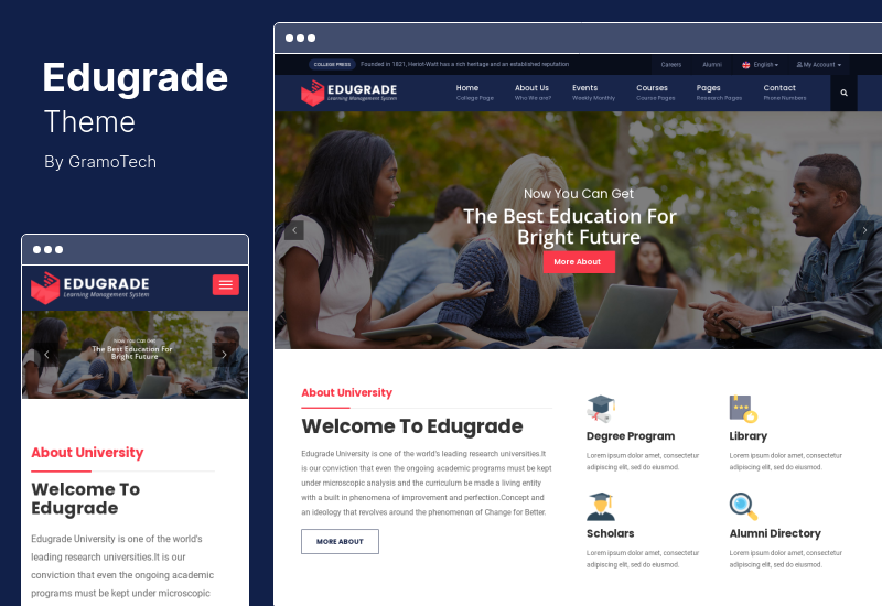 Edugrade Theme - Education WordPress Theme