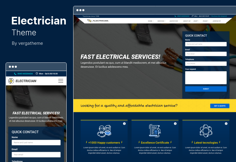 Electrician Theme - Electrical And Repair Service WordPress Theme