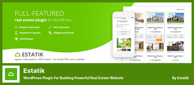 Estatik Plugin - WordPress Plugin for Building Powerful Real Estate Website