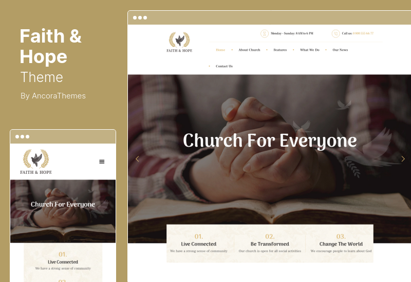Faith & Hope Theme - A Modern Church & Religion Non-Profit WordPress Theme