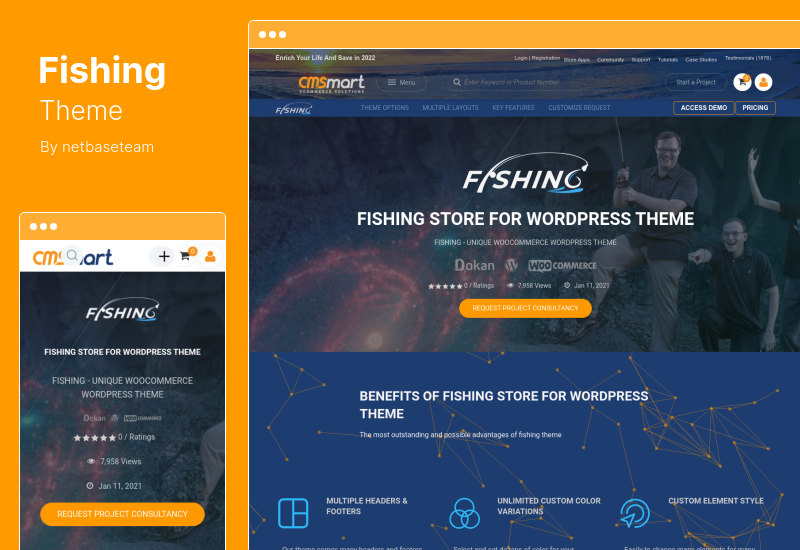 Fishing Theme - Fishing Store WordPress Theme