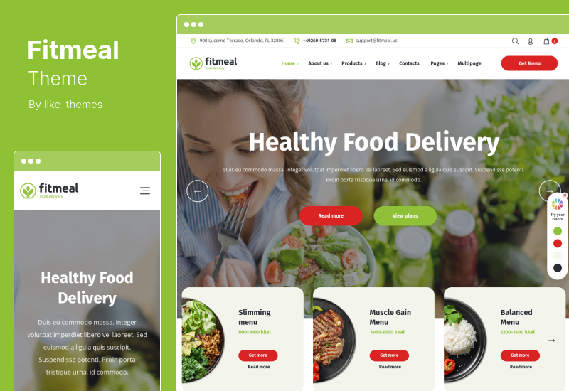 Fitmeal Theme - Healthy Food Delivery Diet Nutrition WordPress Theme