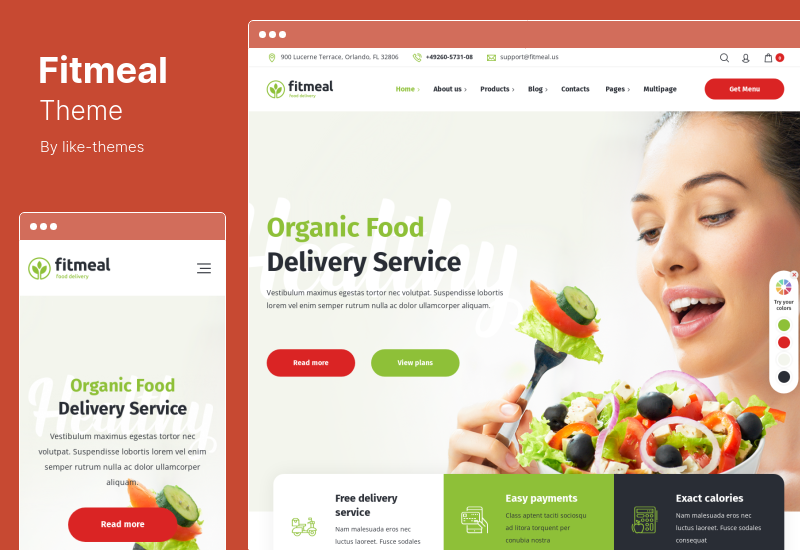 Fitmeal Theme - Healthy Food Delivery Diet Nutrition WordPress Theme