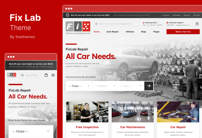 FixLab Theme - Auto Repair WordPress Theme