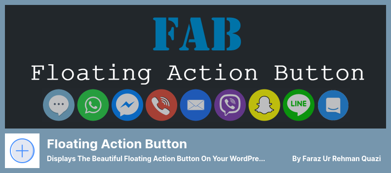 Floating Action Button Plugin - Displays The Beautiful Floating Action Button On Your WordPress Front End