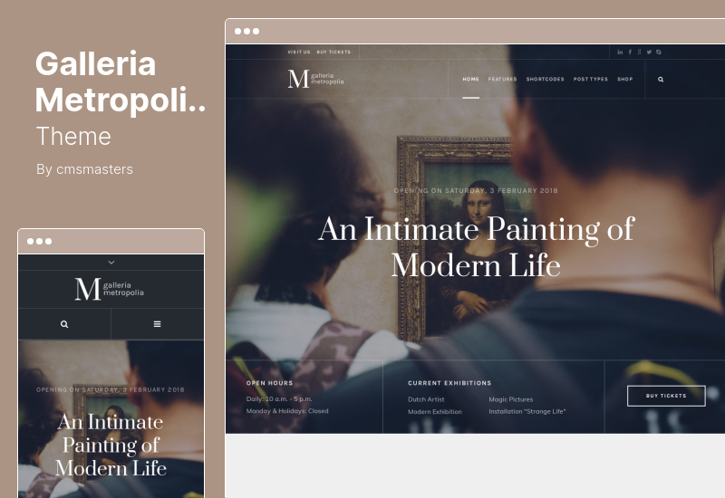 Galleria Metropolia Theme - Art Museum & Exhibition Gallery WordPress Theme