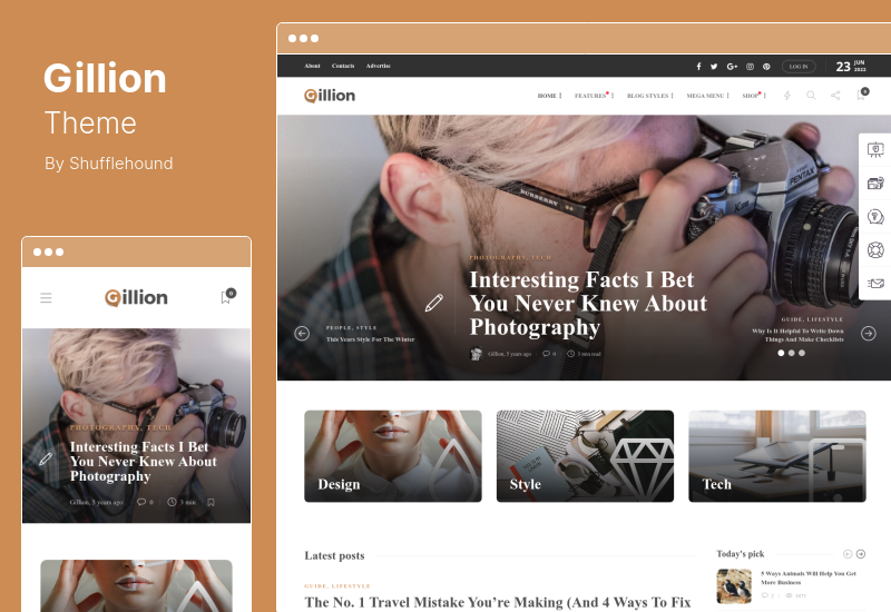 Gillion Theme - Multi-Concept Blog/Magazine & Shop WordPress AMP Theme
