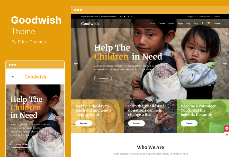 Goodwish Theme - Charity & Nonprofit WordPress Theme