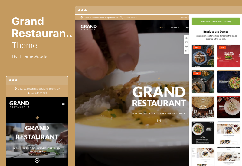 Grand Restaurant Theme - Restaurant WordPress Theme