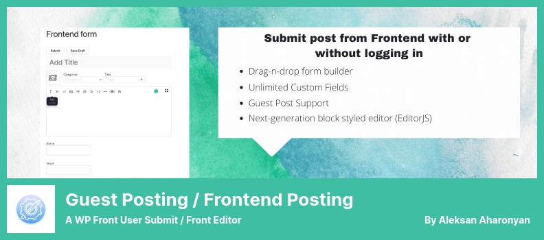 Front Editor Plugin - A WP Front User Submit / Front Editor