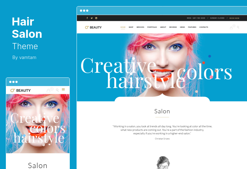 Hair Salon Theme - Hairdresser WordPress Theme