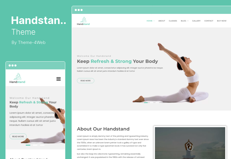 Handstand Theme - Yoga WordPress Theme