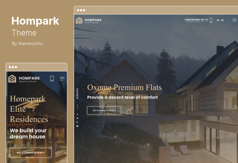 Hompark Theme - Real Estate Luxury Homes WordPress Theme