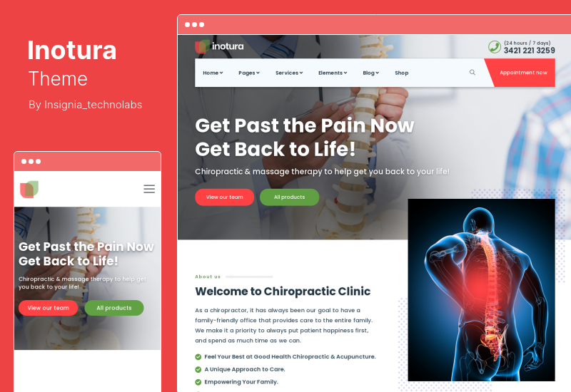 Inotura Theme - Health & Medical WordPress Theme