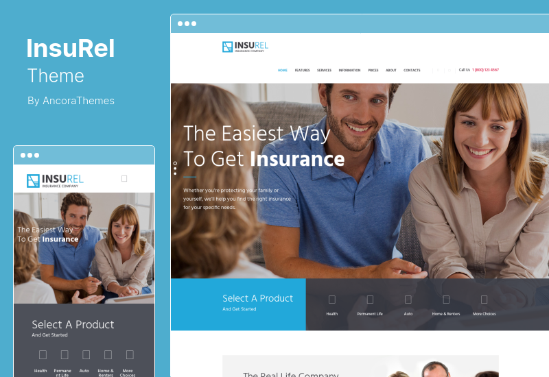 InsuRel Theme - Insurance  Finance WordPress Theme