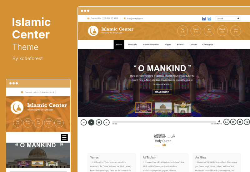 Islamic Center Theme - Religious WordPress Theme