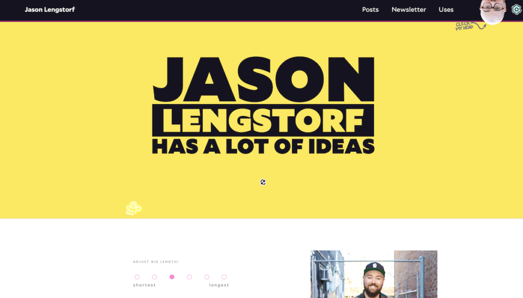 Jason lengstorf developer portfolio examples