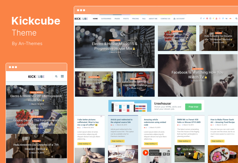 Kickcube Theme - Membership & User Content Sharing WordPress Theme