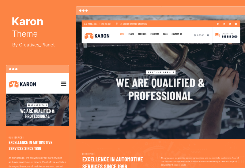 Karon Theme - Car Repair Service WordPress Theme