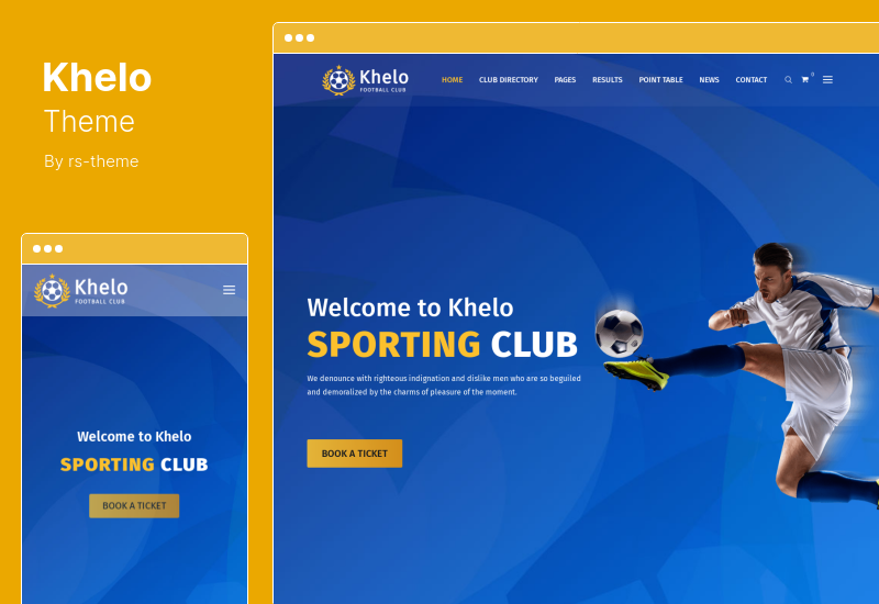 Khelo Theme - Soccer & Sports WordPress Theme