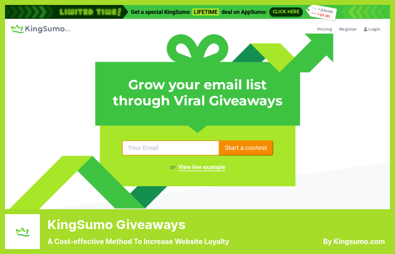 KingSumo Giveaways Plugin - A Cost-effective Method to Increase Website Loyalty