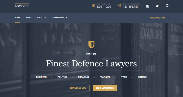 Lawyer WordPress Theme by MyThemeShop