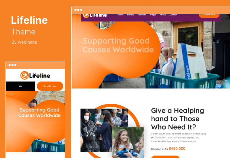 Lifeline Theme - NGO, Fund Raising Charity WordPress Theme