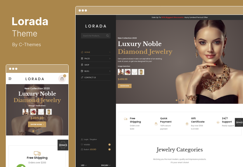 Lorada Theme - Responsive Elementor eCommerce WordPress Theme