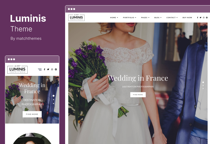 Luminis Theme - Photography WordPress Theme for Wedding, Travel, Event Portfolios