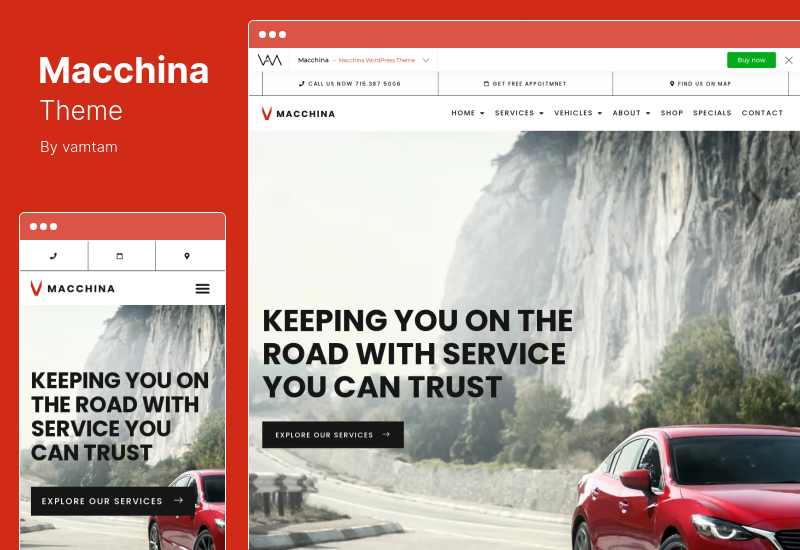 Macchina Theme - Auto Repair WordPress Theme