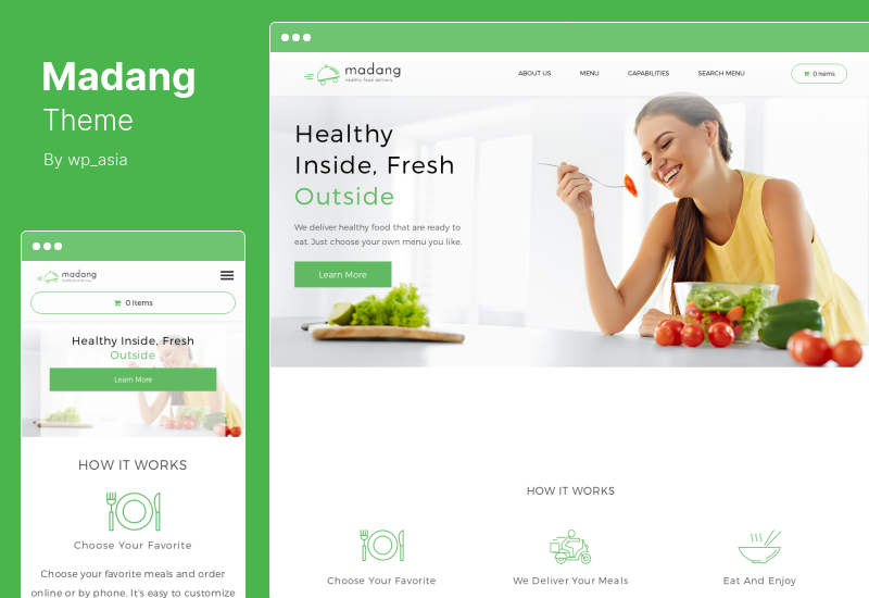 Madang Theme - Healthy Food Delivery Nutrition WordPress Theme