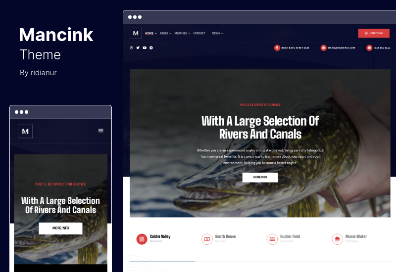 Mancink Theme - Fishing & Angling Club WordPress Theme