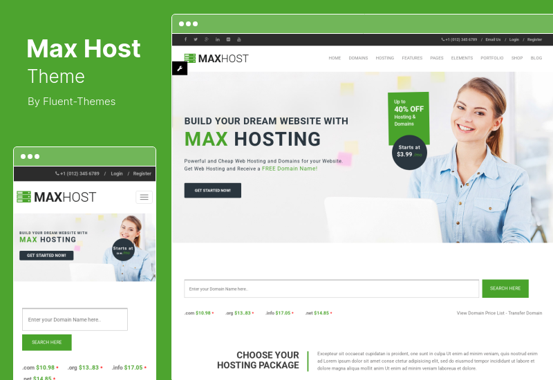 MaxHost Theme - Web Hosting, WHMCS and Corporate Business WordPress Theme