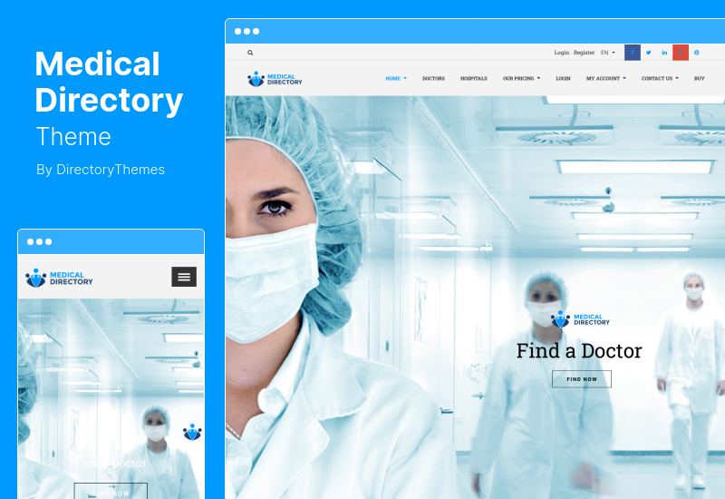 Medical Directory Theme - Hospitals  Doctors Listing WordPress Theme