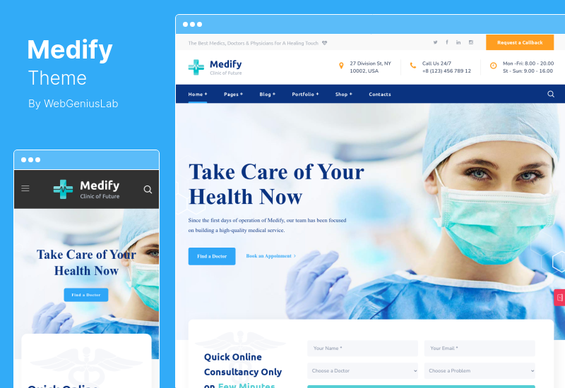 Medify Theme - Health  Clinic WordPress Theme