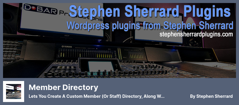 Member Directory Plugin - Lets You Create A Custom Member (Or Staff) Directory, Along With An Associated Contact Form