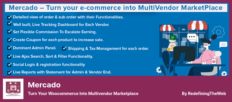 Mercado Plugin - Turn Your Woocommerce Into Multivendor Marketplace