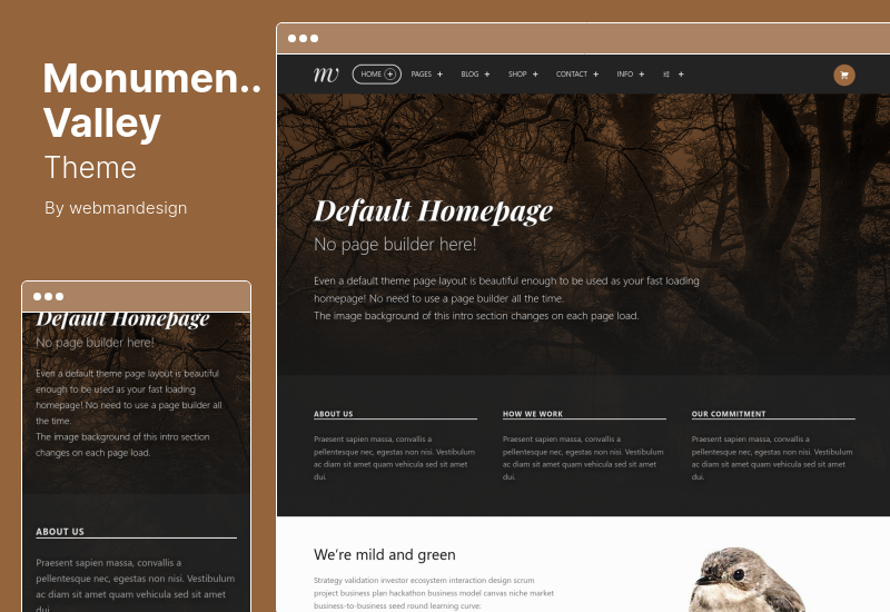 Monument Valley Theme -  Accessible WooCommerce & Business Masterpiece WordPress Theme