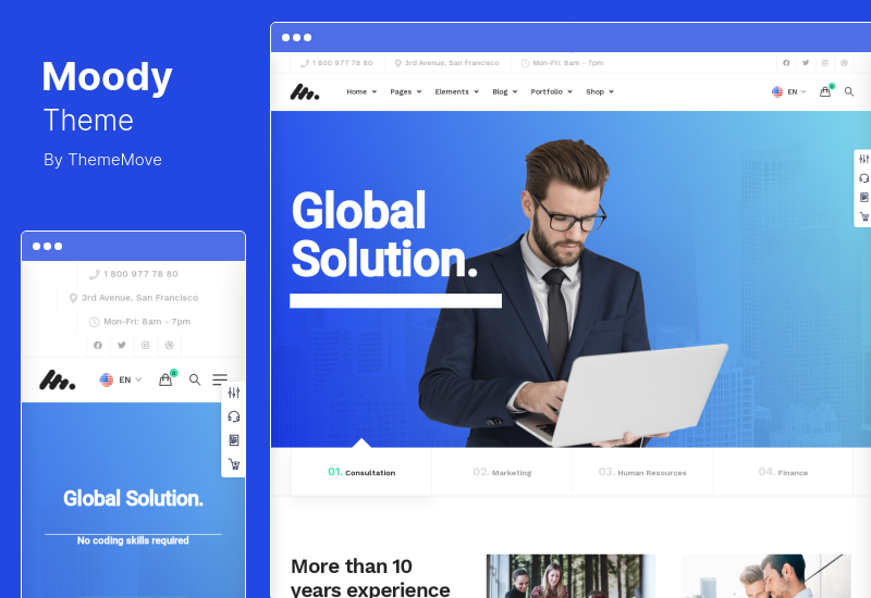 Moody Theme - Corporate Business Agency WordPress Theme