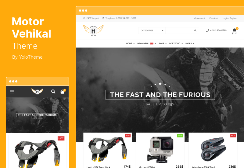 Motor Vehikal Theme - Motorcycle Online Store WordPress Theme
